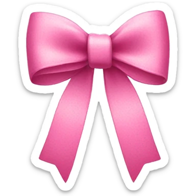 Pink detailed  bow  sticker