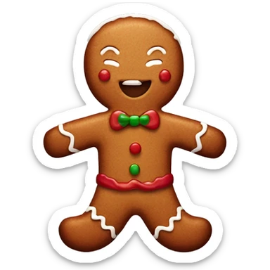 Gingerbread man sticker