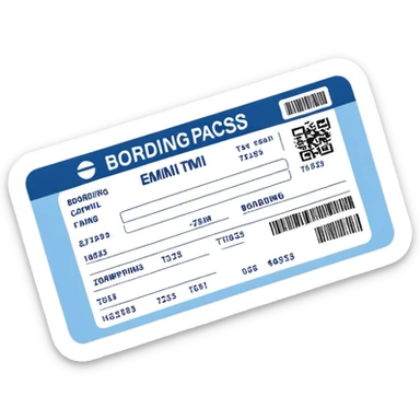 boarding pass sticker