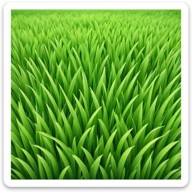 generate realistic detailed grass in 3d style sticker