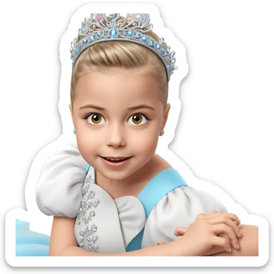 elegant girl with tiara sticker