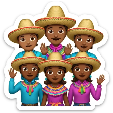Mexican fiesta sticker