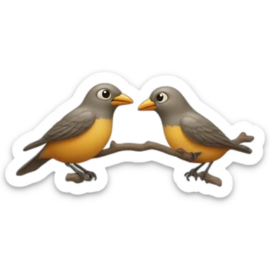 two birds with one stone sticker