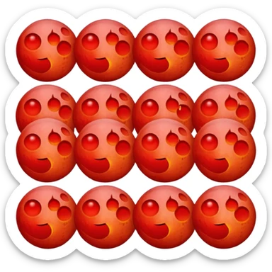 Red moon from lunar eclipse sticker