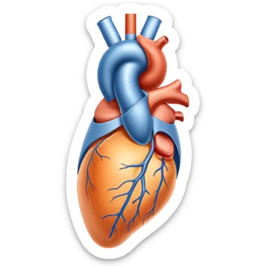 A symbolic male reproductive system, abstract medical illustration sticker