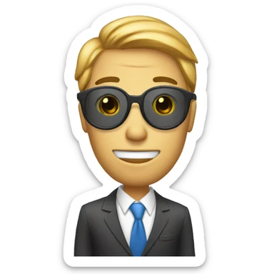 Make a realtor in a suit with  like a scrible covering eyes sticker