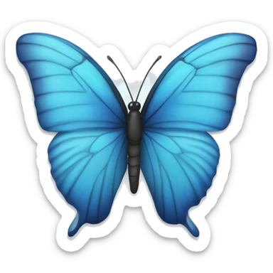 Blue butterfly sticker