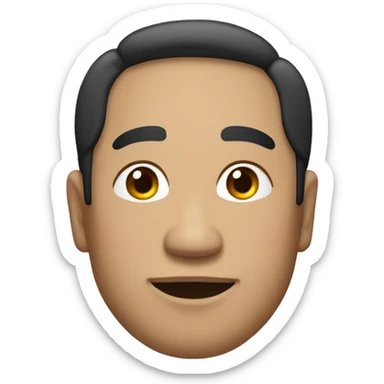A middle-aged man of Southeast Asian descent with a chubby build, sporting black wavy hair. sticker