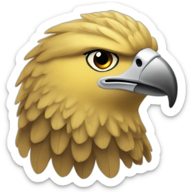 cabeza de aguila vista lateral sticker
