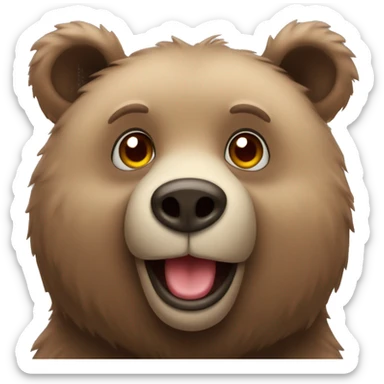 Bear with Heart eyes sticker