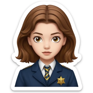 Barbara Palvin as Hermione Granger in ministry of magic sticker