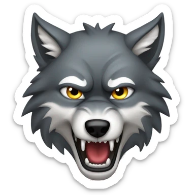 angry wolf sticker