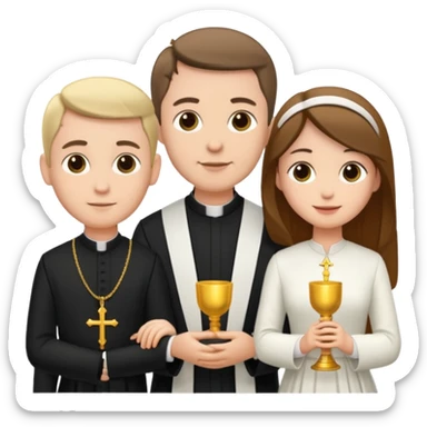 priest marrying a couple sticker