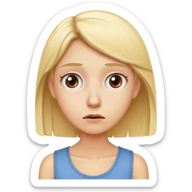 Skinny blonde being stupid sticker