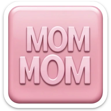 Light pink sign with the mom o. It sticker