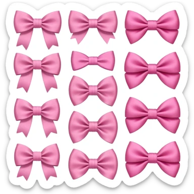 Cute girly bows sticker