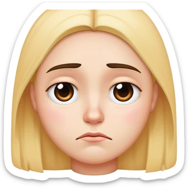 Sad face sticker