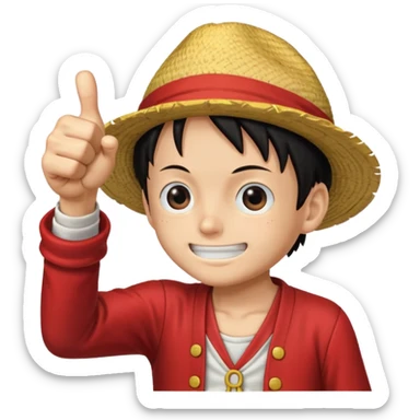luffy giving a thumbs up sticker