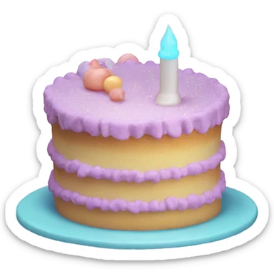 Magic pastel cake sticker