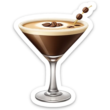 espresso martini with foam sticker