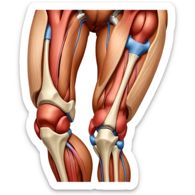 knee muscle anatomy sticker