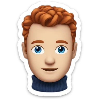 Jude law blue eyes turtleneck sweater red hair sticker