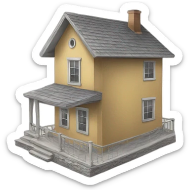 house sketch design sticker