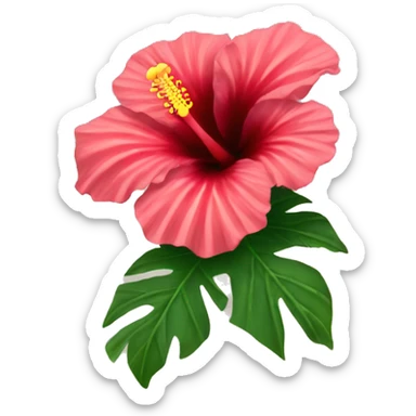 hibiscus flower sticker