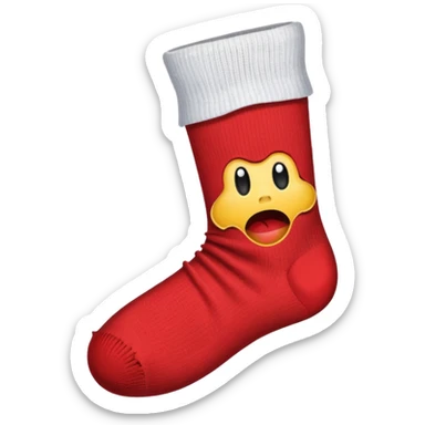 sock with toe ripped sticker