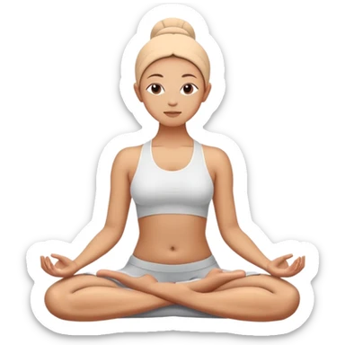 person in yoga lotus position meditation pose sticker