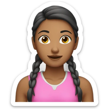 sportive girl sticker