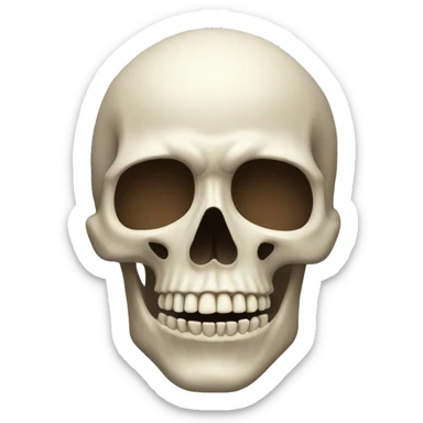 a skull with mind blown head sticker