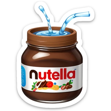 Nutella mit Wasser sticker