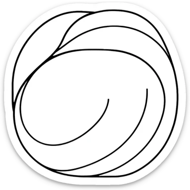 curvy stylish white X sticker