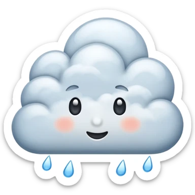 rainy clouds sticker