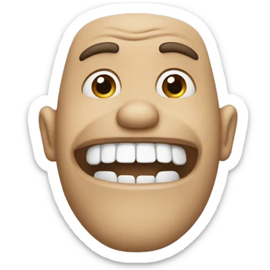 Simple emoji, perfect jaw  sticker