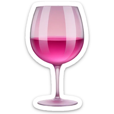 A pink glas of wine sticker