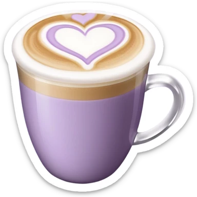 Pale purple coffe Latte  sticker