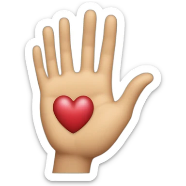 Una mano asiendo un corazon  sticker