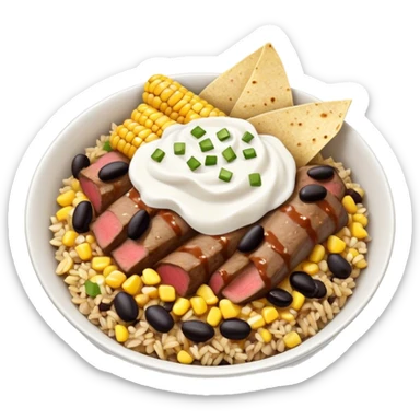 Chipotle steak burrito bowl ￼ sticker