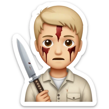 knife to the stomach sticker