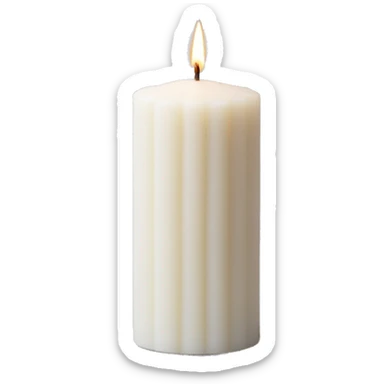 handmade tower candles white sticker