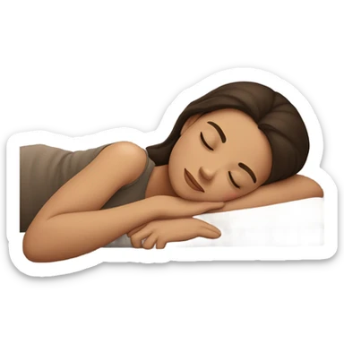 Brunette girl sleepin sticker