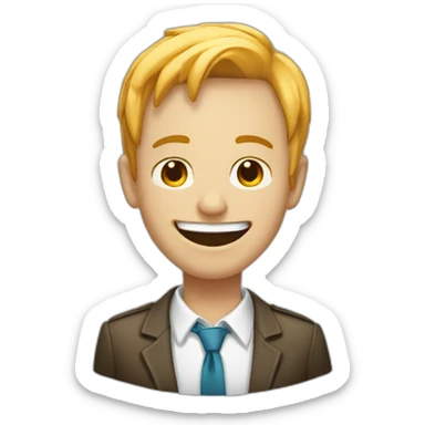 Un garçon mort de rire sticker