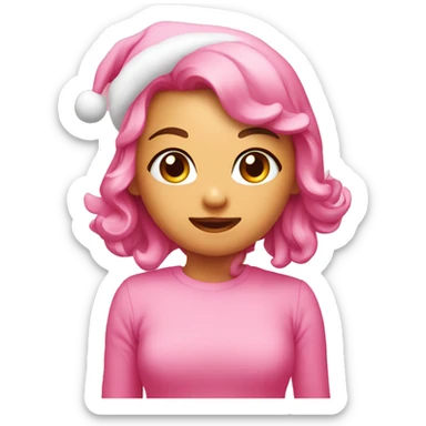 Christmas pink cute sticker