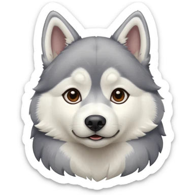 Husky with floppy ears sticker