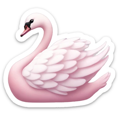 pastel pink swan sticker