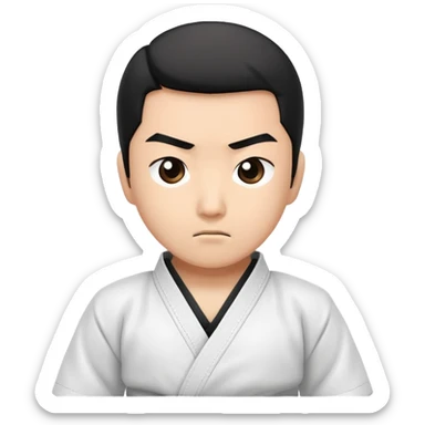 karate black belt character sticker