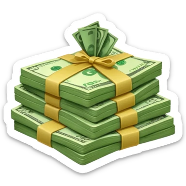 Dinero sin el envoltorio de regalo  sticker