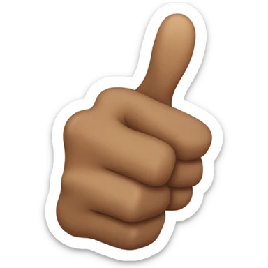 Hand with thumb up, darker skin sticker